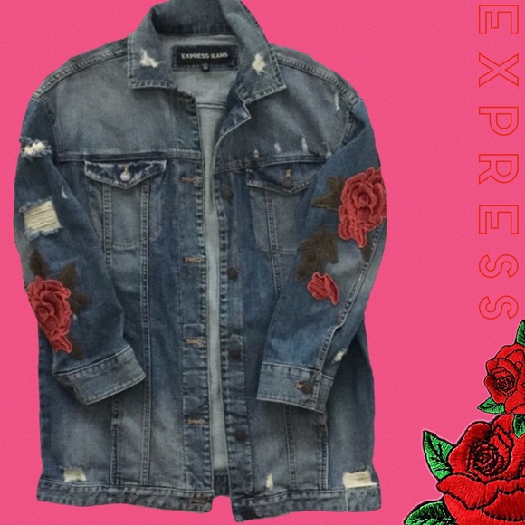 jaket denim rose